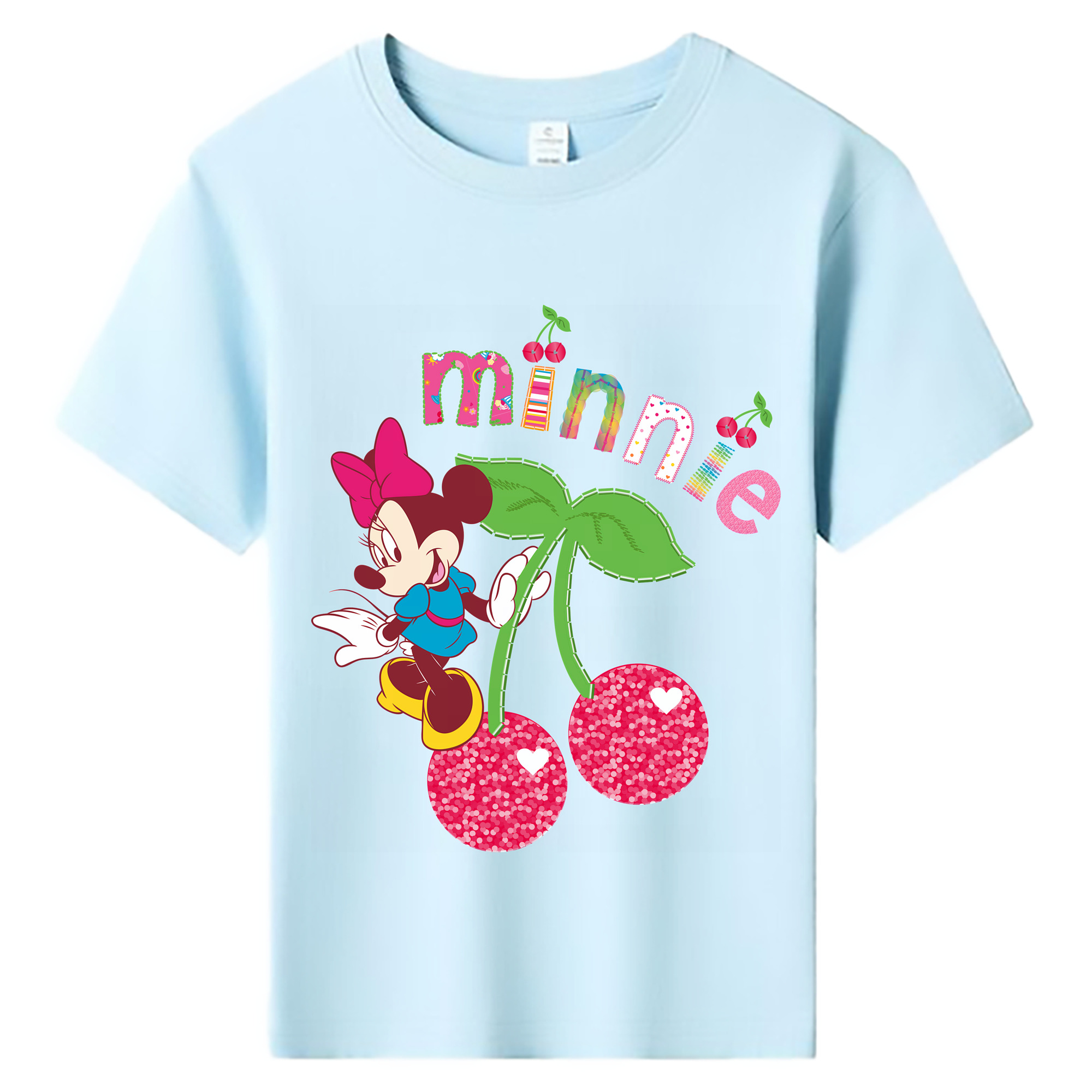 （画像用） ミッキーマウス Mickey Mouse 綿100％キッズTシャツ（フロントプリント）